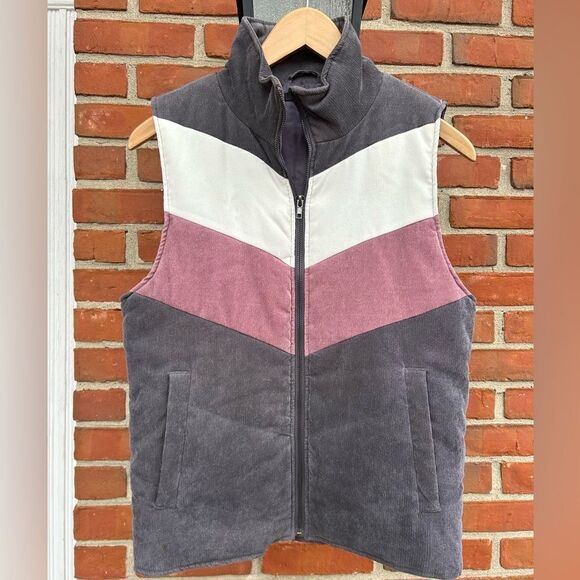 Staccato Purple Chevron Lightweight Corduroy Vest - Picture 4 of 8